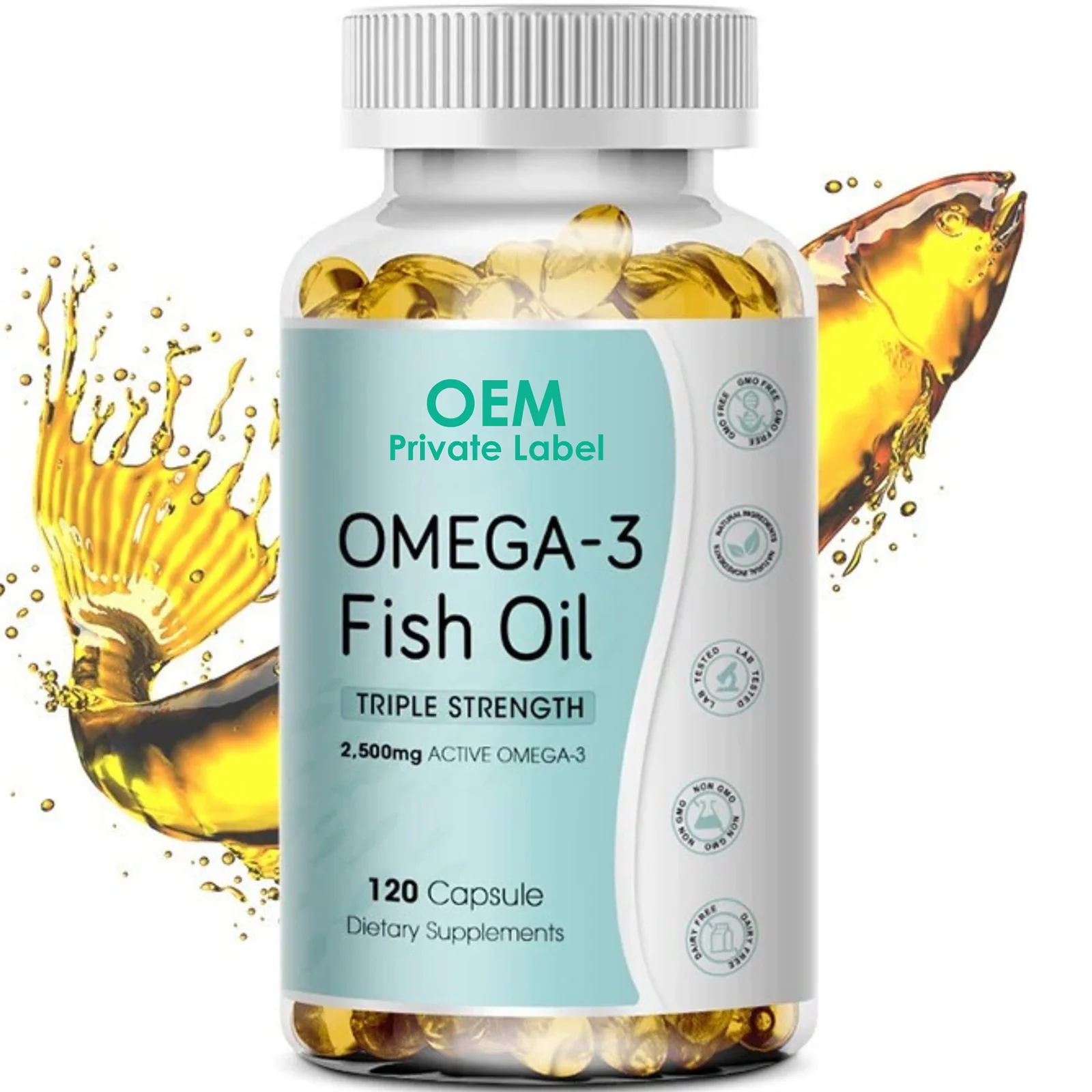 Тройной силы дикий Аляскинский Омега-3 рыбий жир EPA 1300 мг DHA 1200 мягкие капсулы дополнение для здоровья сердца и