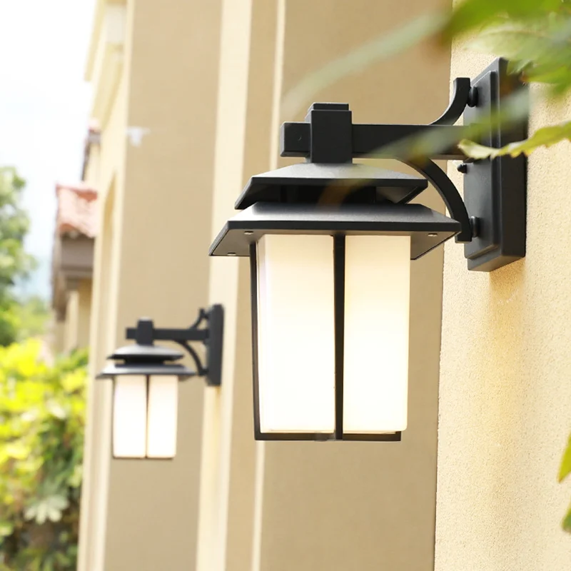 Garden outdoor courtyard wall light up/down lamp black roman exterior lights aluminum sconce yard landscape lighting wall lamp