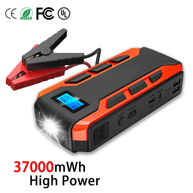 Wholesale Booster Car Battery Jump Starter Power Bank 37000mWh 12V Car Booster
