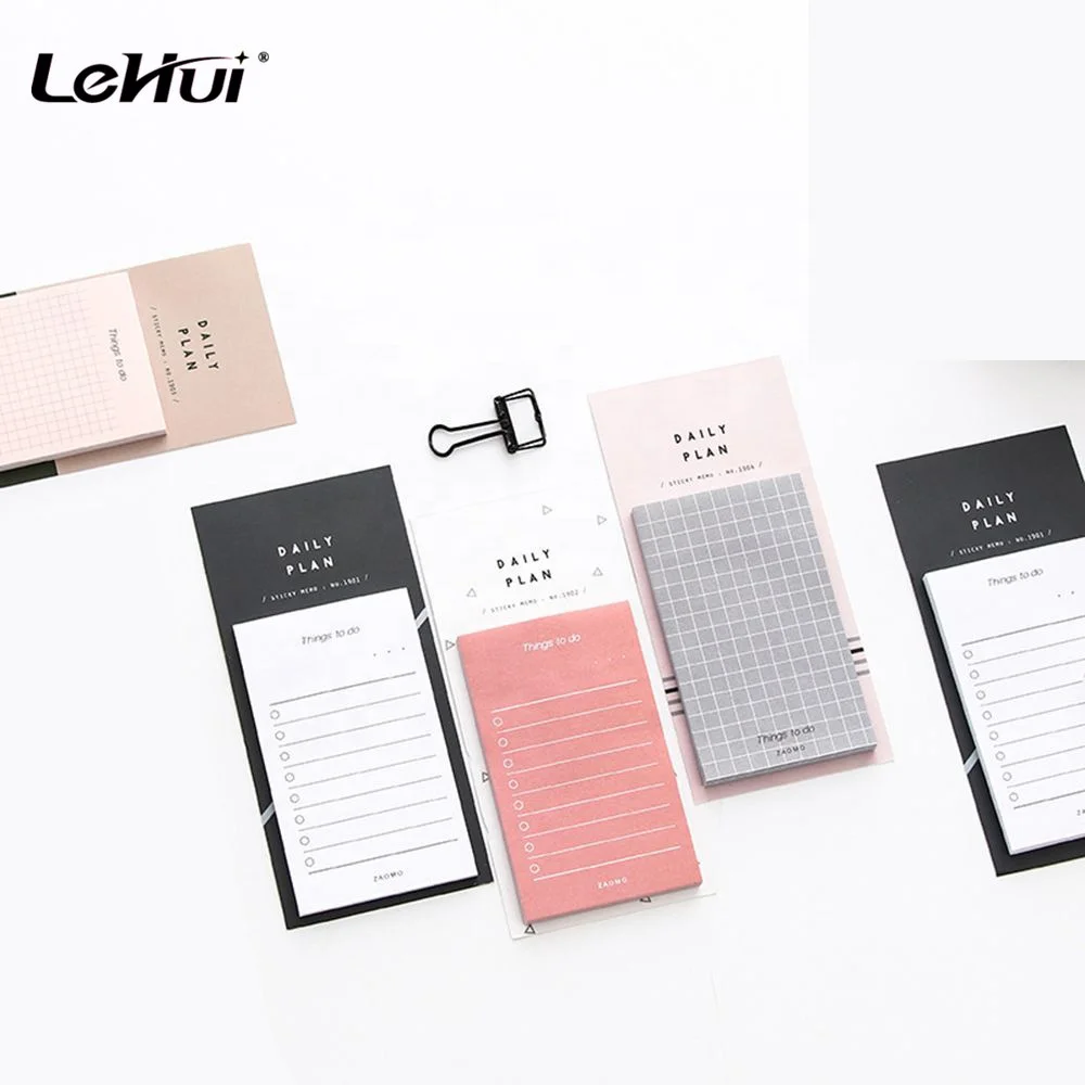 Cheap priceWholesale School Office Supply Stationery 50 sheets Times Sticky Weekly Monthly List Memo Pad