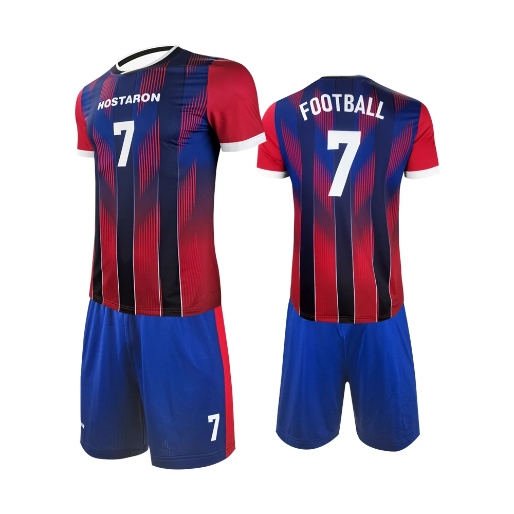 HOSTARON Cheap Bulk Price Soccer Jersey Set Men Custom Soccer Uniform Shirt Adult Child Football Support Suit Tracksuit Wear