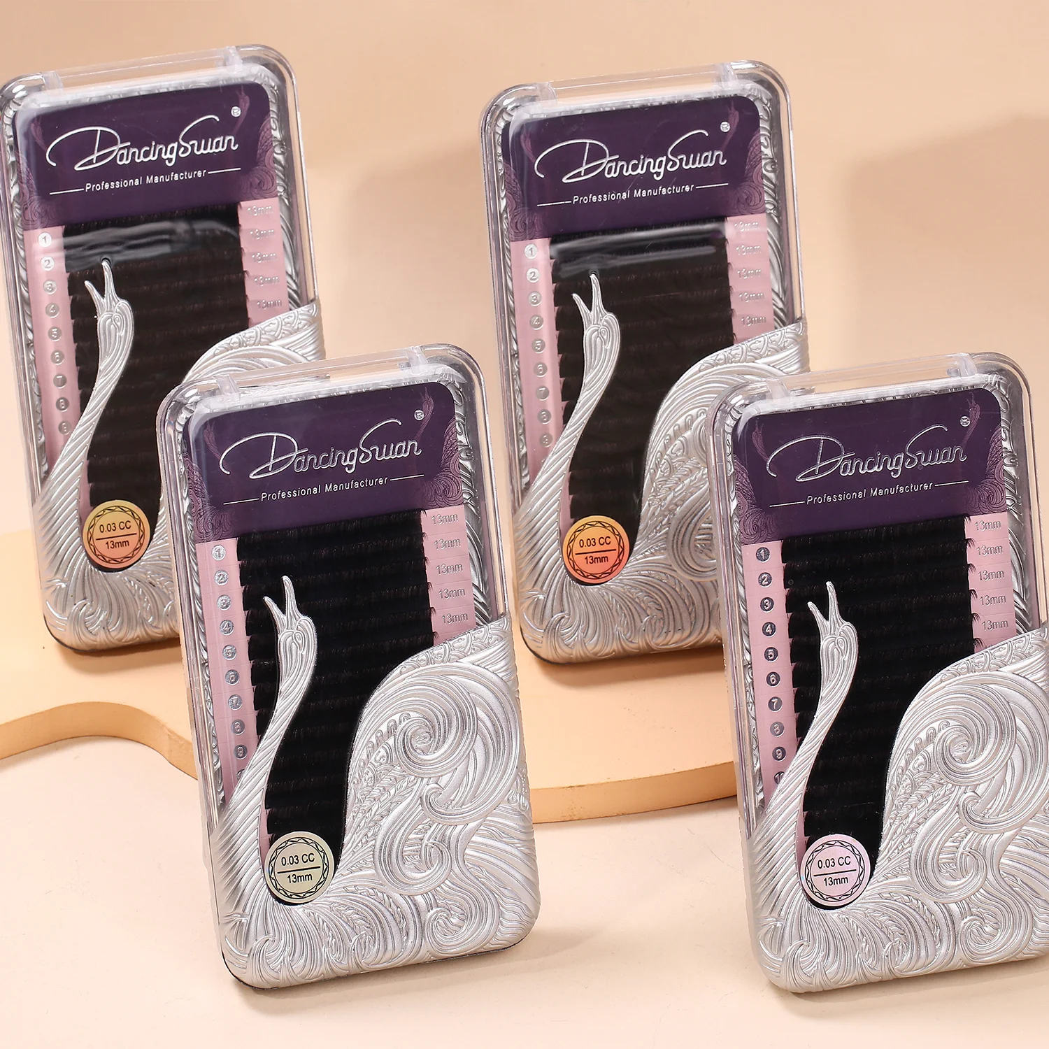 Hot Selling Custom Logo Korean PBT 0.05 0.07cc Lashes Silk Mink Volume Eye Lash Extension Trays