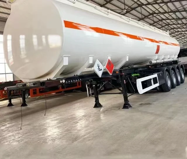 Chemical Phosphoric Acid Transport Aluminium 4Axles Diesel Fuel Oil Petrol Tanker Lorry Milk Tank Ship Water Tanker Semi Traile