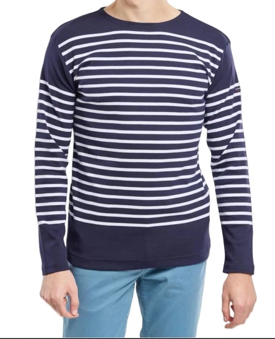Black White Stripes Long Sleeve men Fashion Tshirt 100 Cotton Crew Neck Wholesale Bulk Small Minimum T Shirt