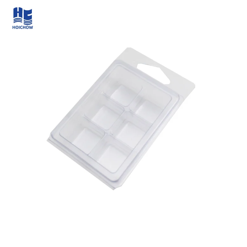 
Free design plastic pet clear wax melts clamshell packaging 