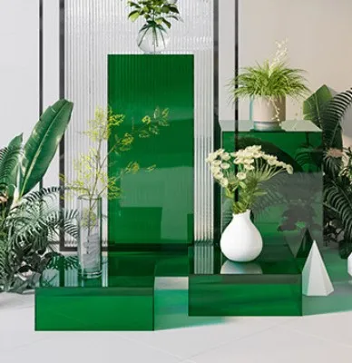 Custom acrylic clear square wedding plinths wedding pedestal cylinders pillar acrylic display cube stand shop or party
