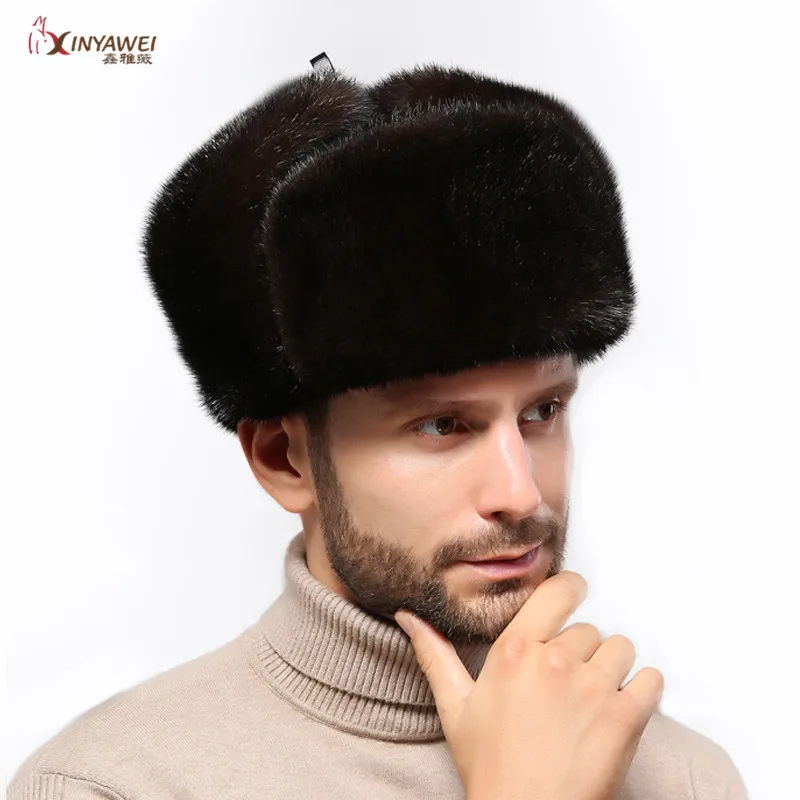 Wholesale Warm Furry Mink Fur Hat Custom Winter Hats For Adults And Children
