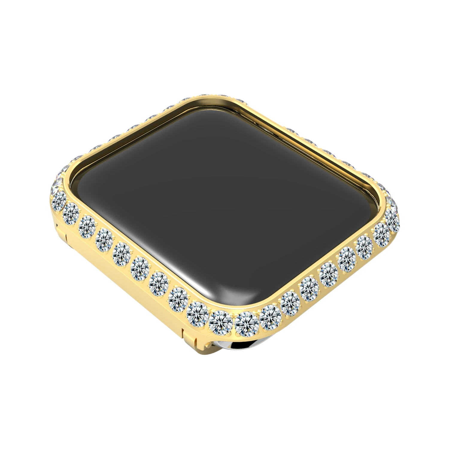  Custom Logo Gift OEM Luxury Diamond Smart Watch Case for Apple Iwatch 44mm Protective Watches Face