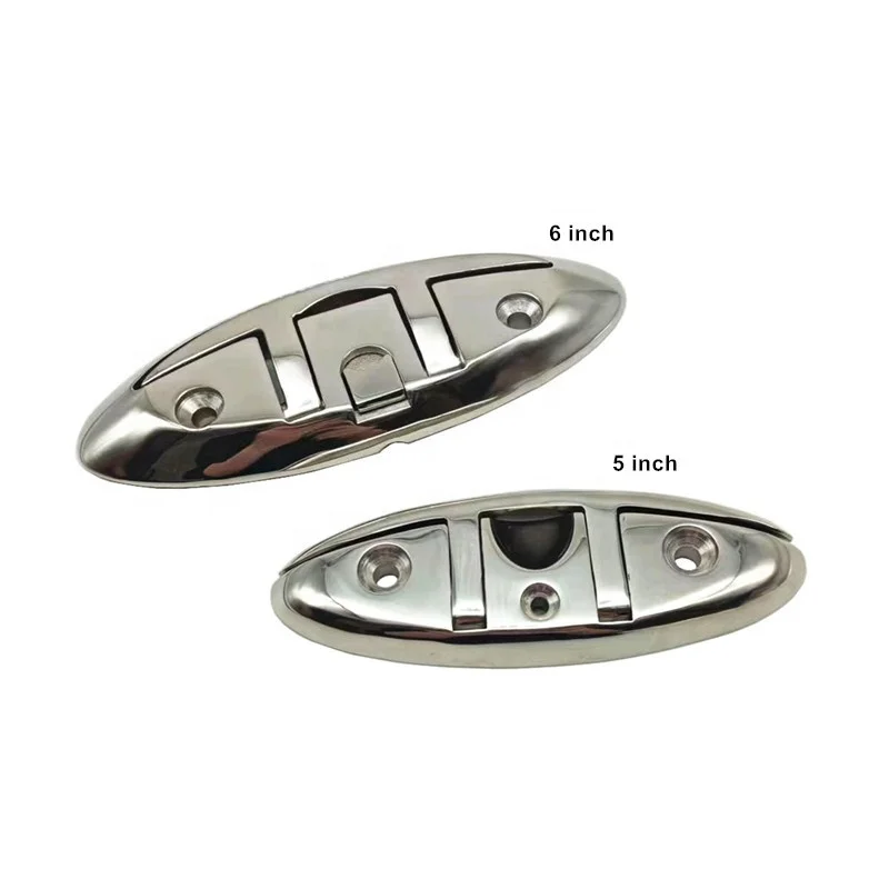 Marine Yacht Fittings 6 Inch Stainless Steel 316 Flip Up Folding Deck Rope Cleat