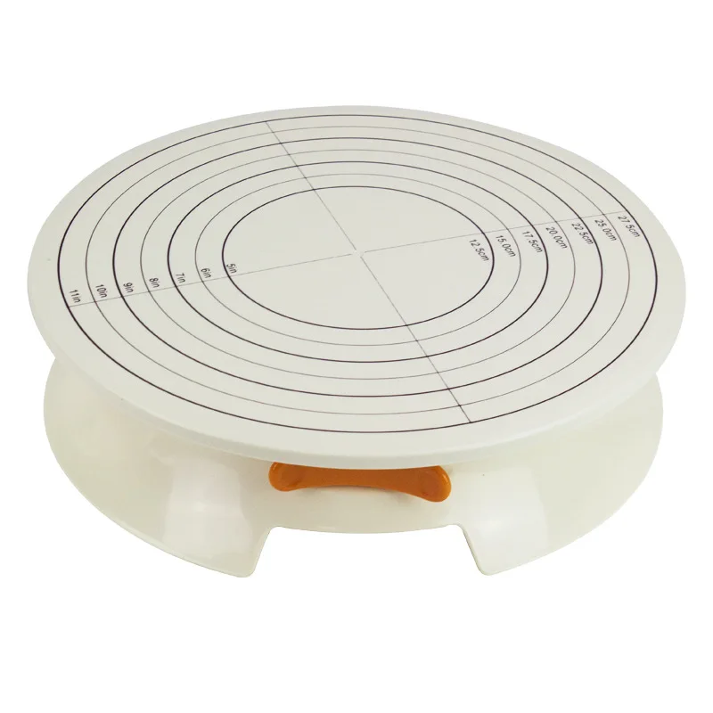 
Plastic cake turntable tray 12-inch non-slip decorating turntable Lockable 