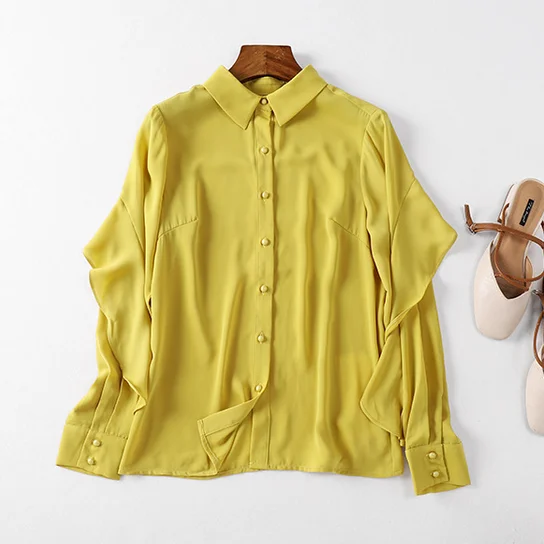 Sweet Long Sleeve Chiffon Blouse Tops For Women