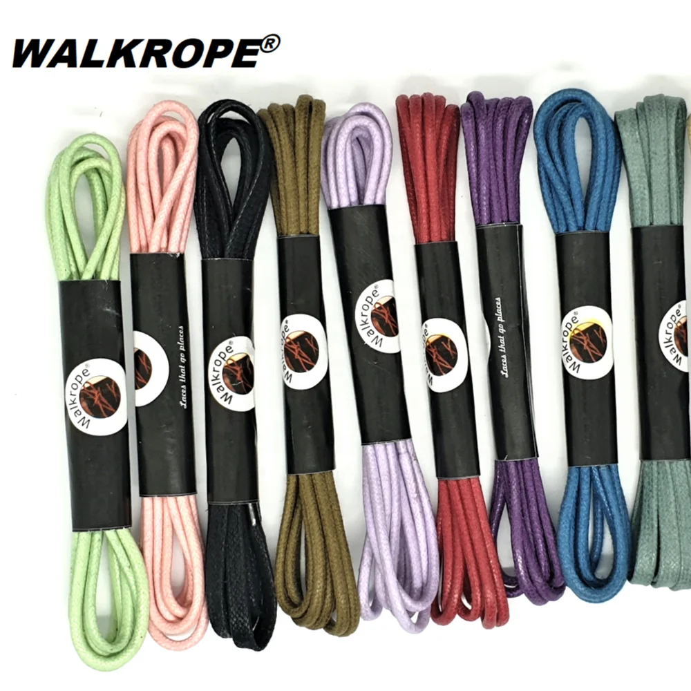 High Quality 2.5mm Waxed Cotton round Shoelaces Flat Style Casual & Sport Sold in Pairs