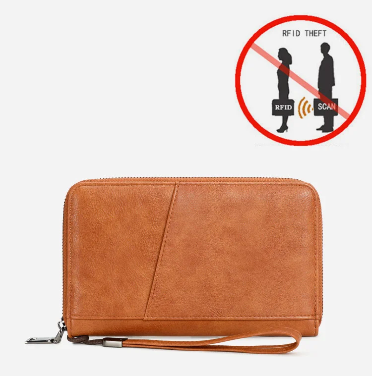 2024 waterproof passport bag large capacity wallet pu leather passport wallet certificate bags with handle