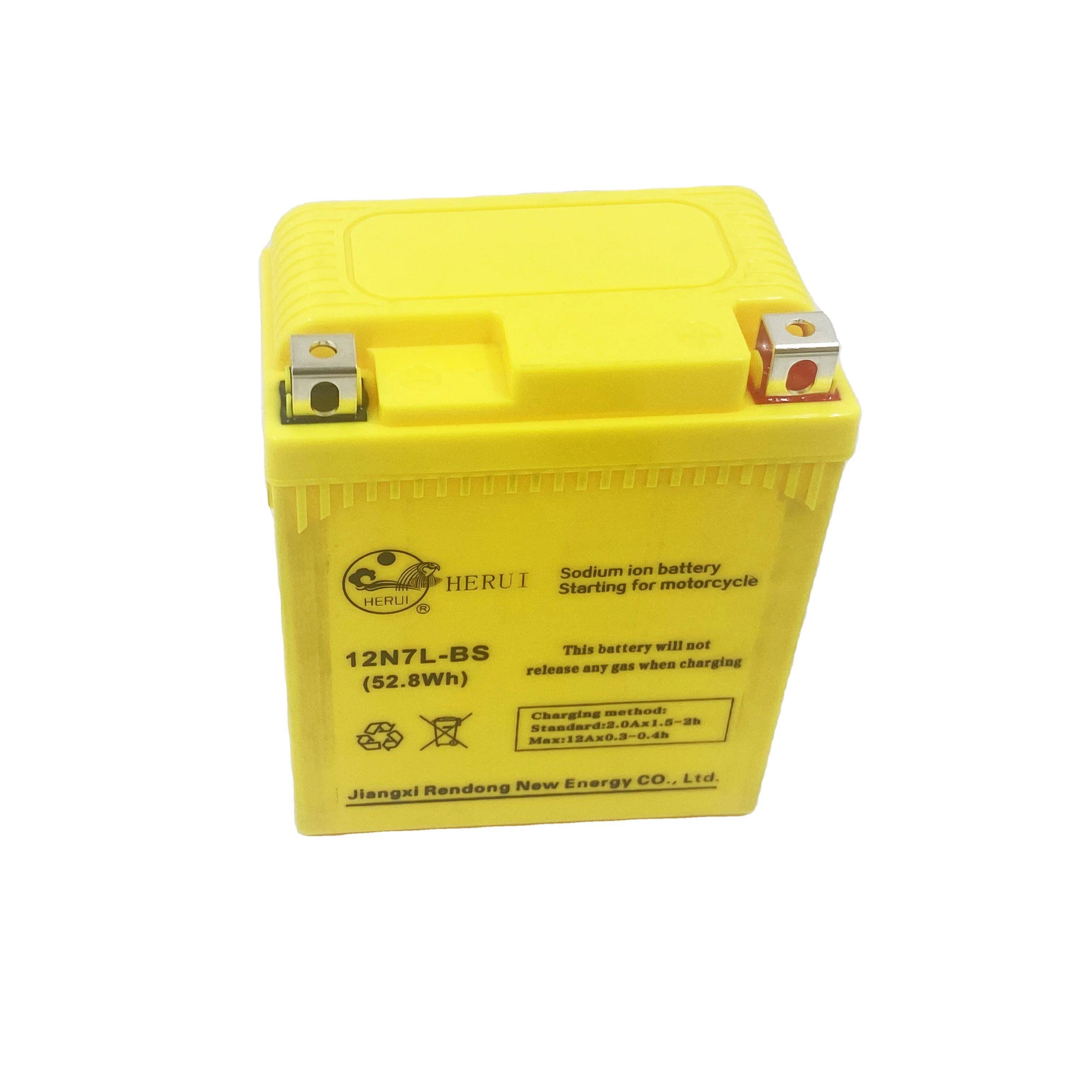 12v 4.4ah Rechargeable sodium Starting Lithium Ion Motorcycle Battery 12N7L-BS for motorbike diesel engine