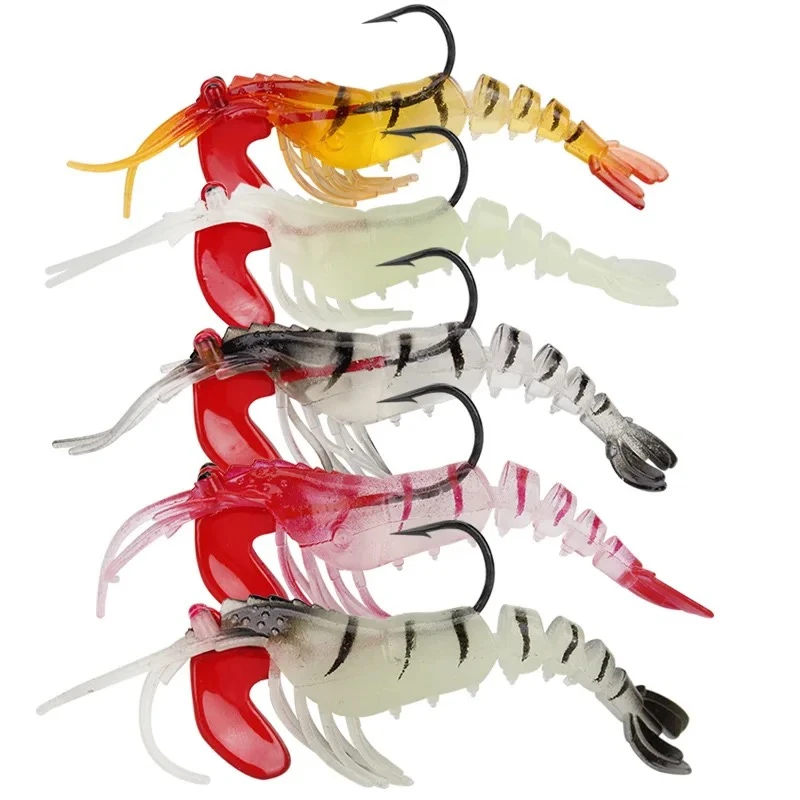 Cheap wholesale fishing 9cm 13g fishing shrimp soft plastic fishing lure bait