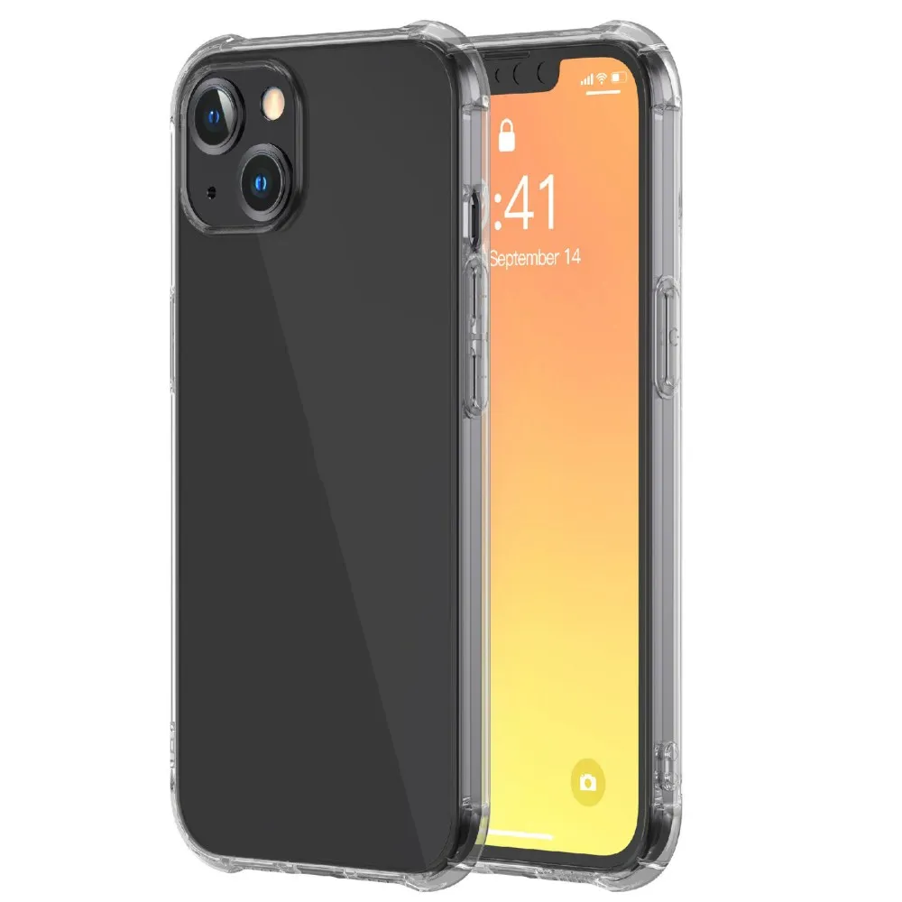 Wholesale Transparent Crystal Clear Soft TPU Silicone Phone Case For IPhone 13 Cover