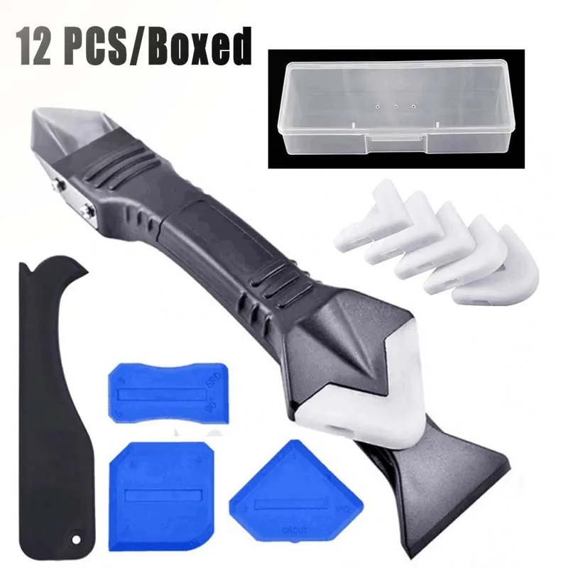 Epsilon 3 in1 Durable Silicone Sealant Remover Tool Kit Scraper Caulking Mould Removal