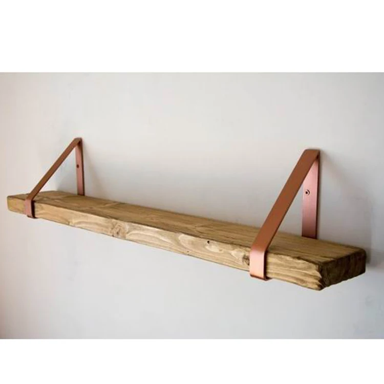 Hot sales rustic  ledge boho hanging antique wall shelf Floating Wood Shelf Wall Mounted , Rustic Wood hanging Wall bath Shelf