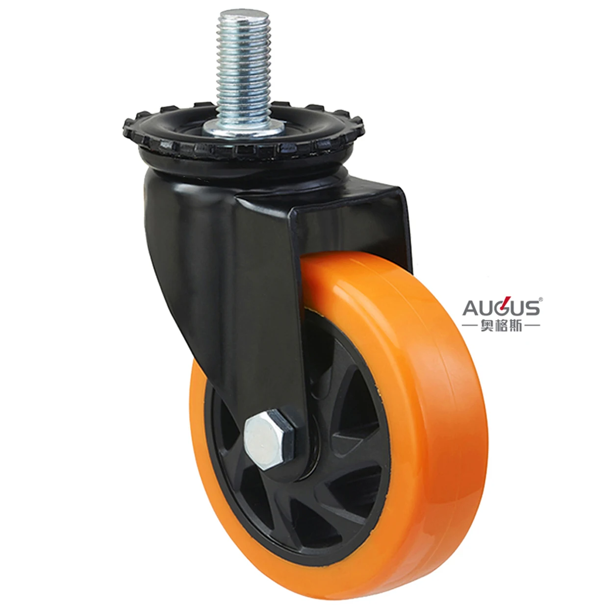 150 mm x 40 mm polyurethane wheel for trolley heavy duty caster with brake