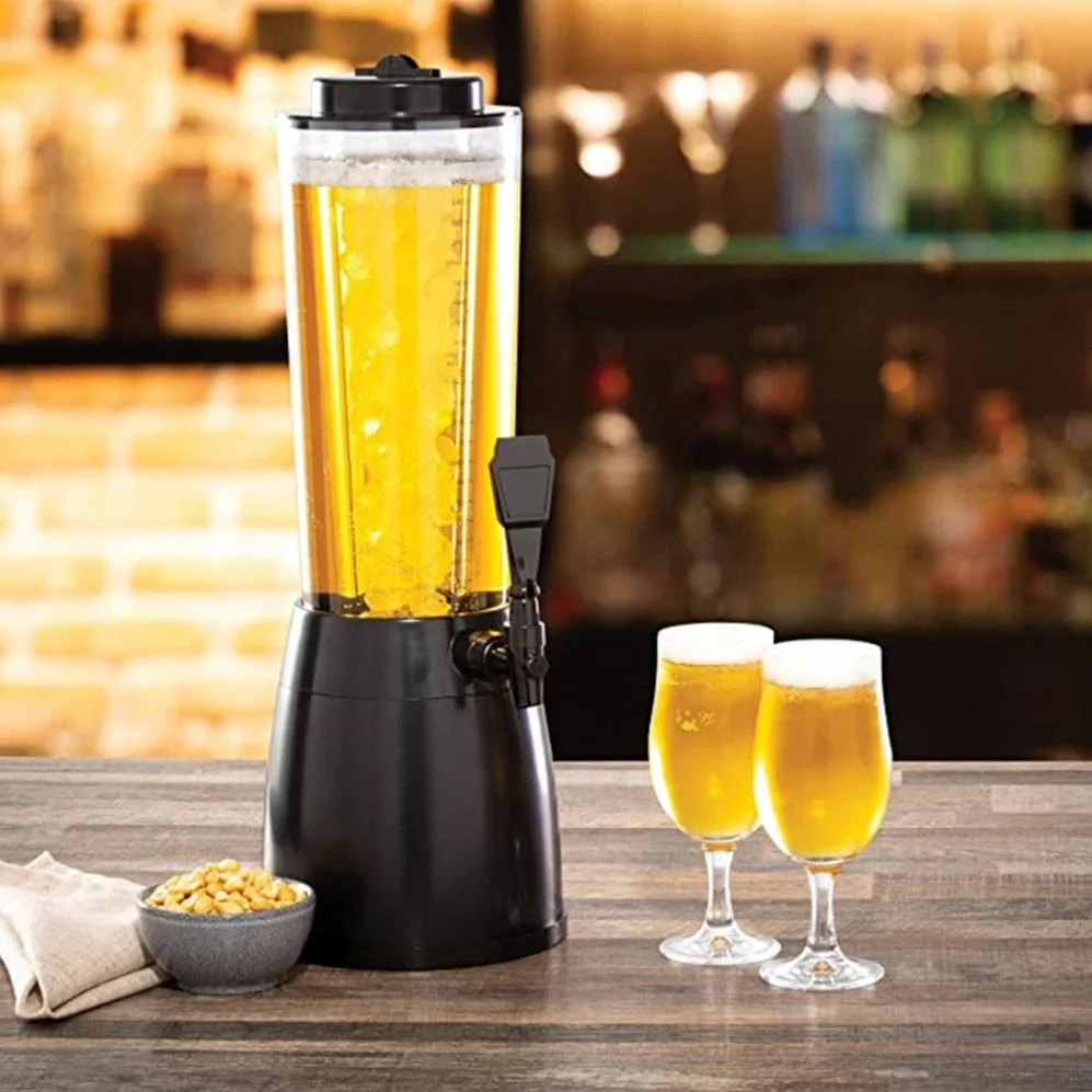 3L 5L Factory High Capacity Plastic OEM ODM Beer Tower With Ice Tube Beer Dispenser