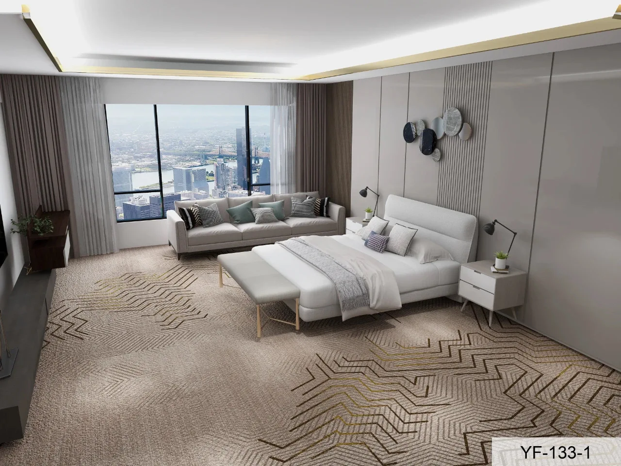 manufacturing carpets factory hot sell 100% nylon printed carpet 5-star hotel lobby wall to wall carpeted