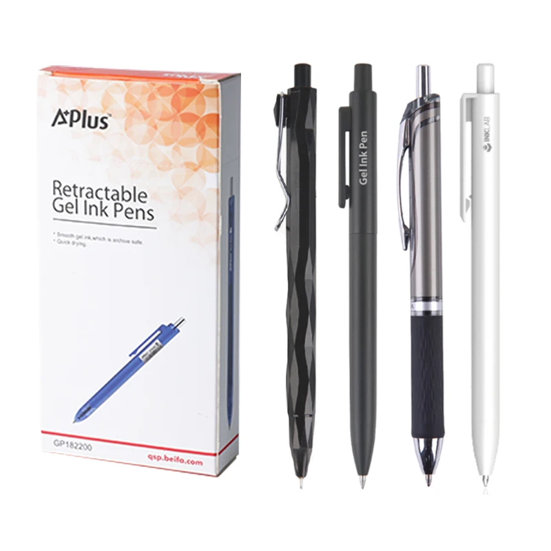 Colorful Gel Pens Custom Logo Multicolor Retractable Pen Wholesale OEM Gel Ink Pens