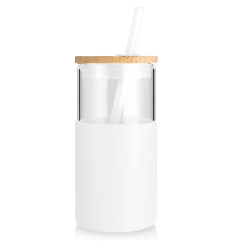 Best Selling 18oz Gradient Color Skinny Tumbler Lid Straw Frosted Straight Glass Water Bottles Sublimation Blank Glass Tumbler