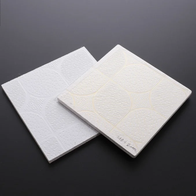 PVC facing gypsum ceiling panel with aluminium foil backing suitable for suspended ceiling natatorium  hospitals