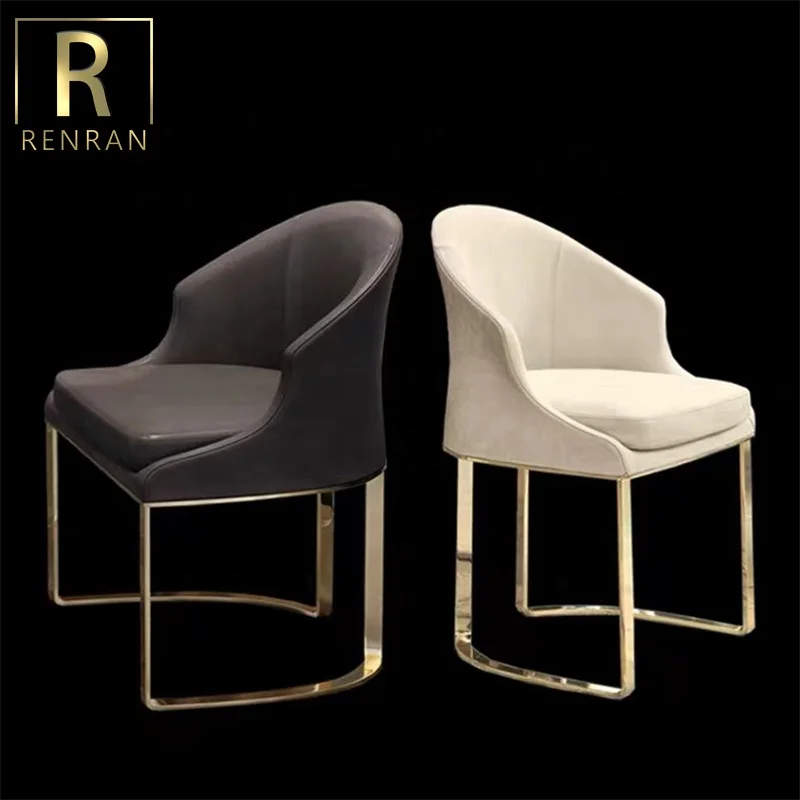 Modern new style elegant luxury nordic dining chair for restaurant dining chair white leather velvet dining chairs