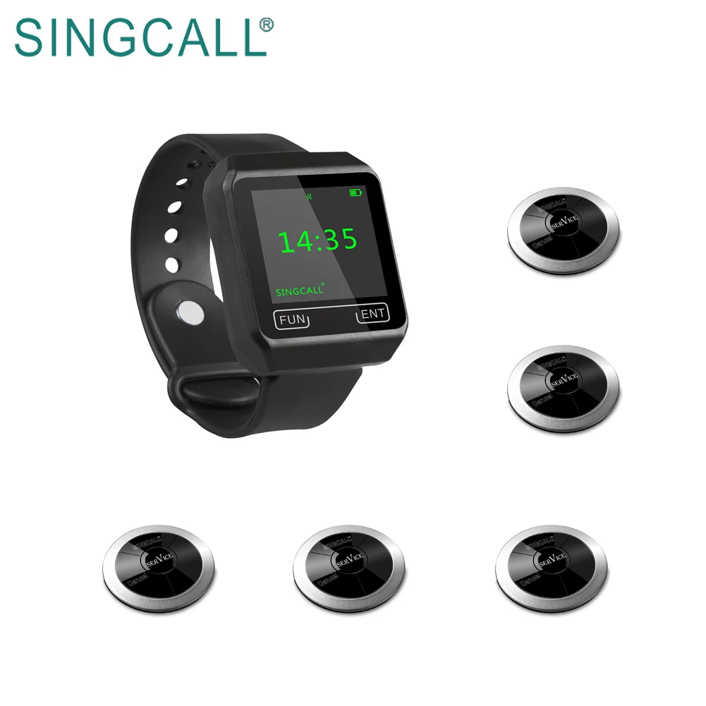 SINGCALL wireless restaurant waiter calling service call bell system