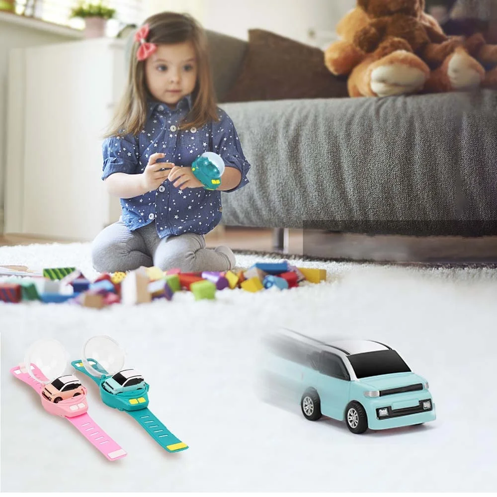Tiktok 2023 Hot Sale Wearable Watch Include 1 RC Vehicle Hand Control Racing Car Kid Toy Mini Watch