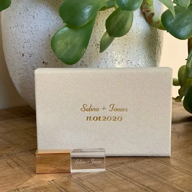 premium linen box glass crystal usb flash drive with linen box wholesale silver metal wedding USB3.0 stick 32GB 64GB kristalli
