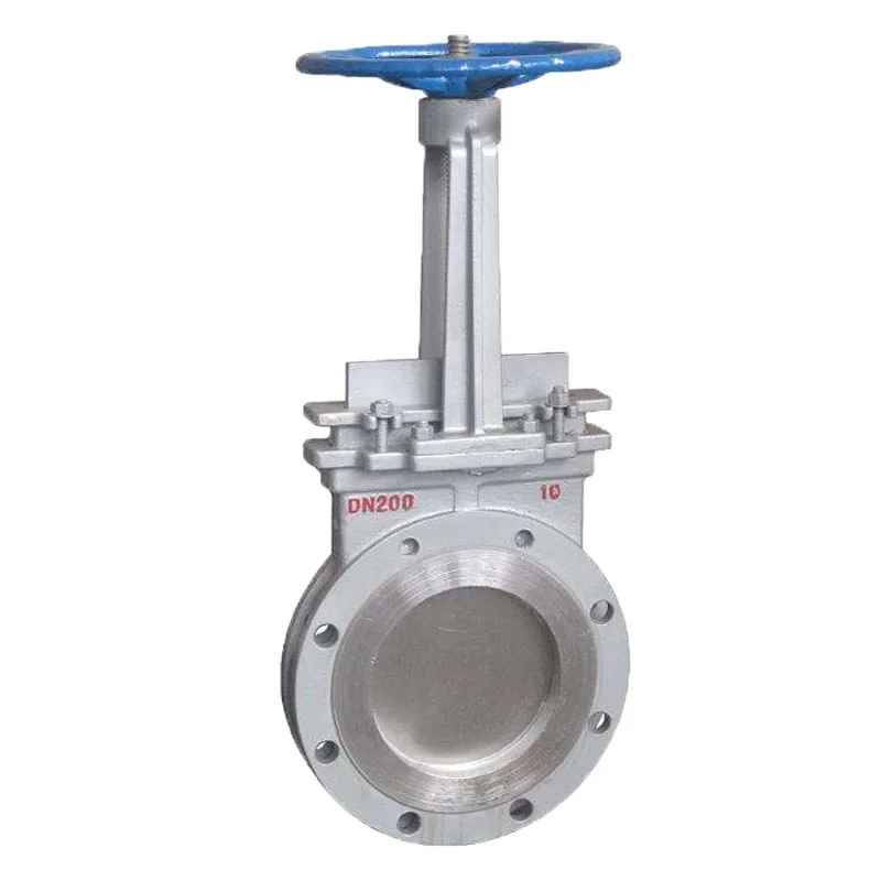 pneumatic cylinder cast iron operated knife gate valve