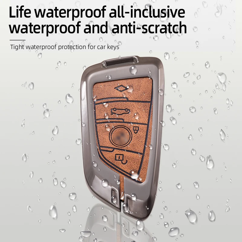 Leather Car Key Shell Case Cover Shell Keychain Keyless Holder Protector Accessories For Bmw G30 G20 X6 X5 I3 I8 M4 E30 E60