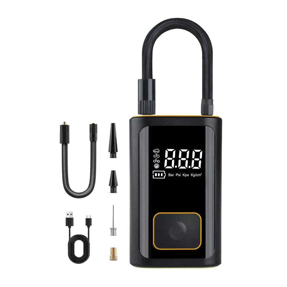 LED Light Rechargeable Car Air Compressor with Power Bank Tire Inflator and Tire Pressure Monitor