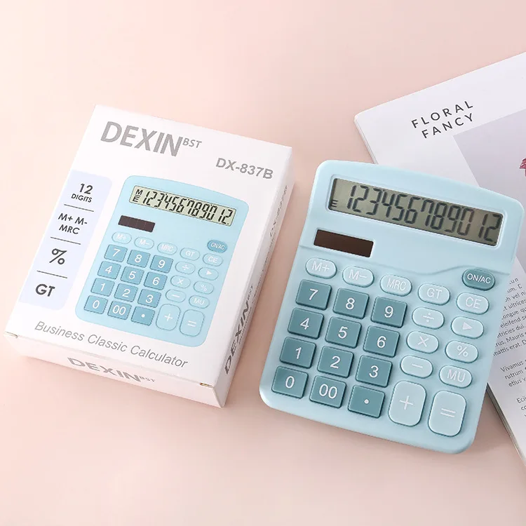 12-bit solar calculator Desktop large screen dual power computer Financial accounting office calculator