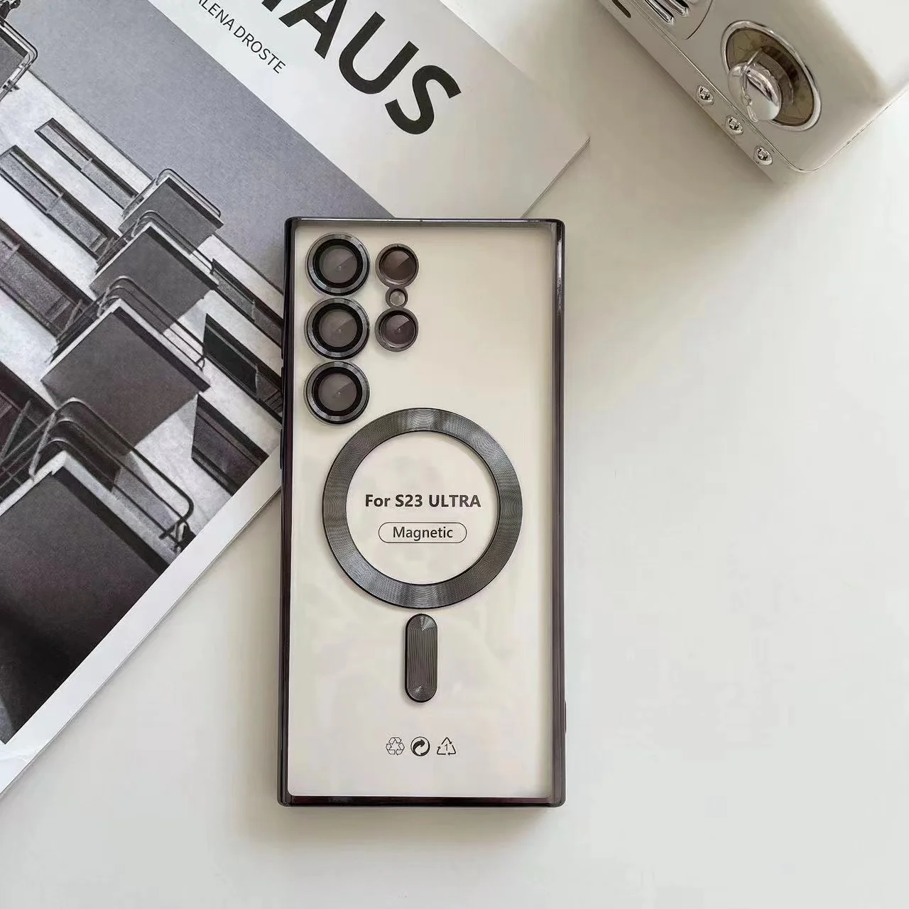 For S23Ultra S23Plus 2023 NEW Luxury For Magesafe Magnetic Charging Case for iPhone14 13 12 11 Pro Plating Shockproof Soft Cover