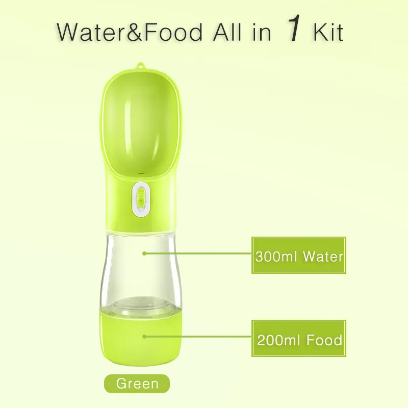 
2019 Pet Food Feeder portable dog travel bowl and water bottle 