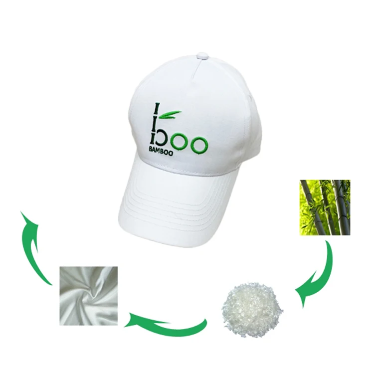 OEM eco friendly bamboo hats recycled PET fabric baseball cap RPET Hat