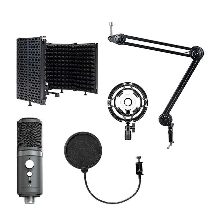 Free Design Custom Logo computer wireless Light-weight Hypercardioid Aluminium alloy Usb Microphone Studio