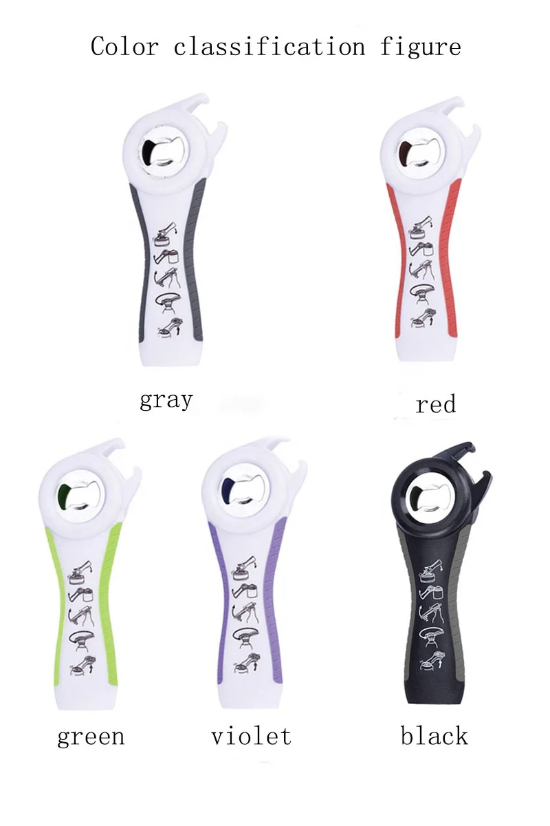 2023 New Design Cool Kitchen Gadgets Good Grip Portable Custom 5 in 1 Bottle Opener Keychain Beer Opener