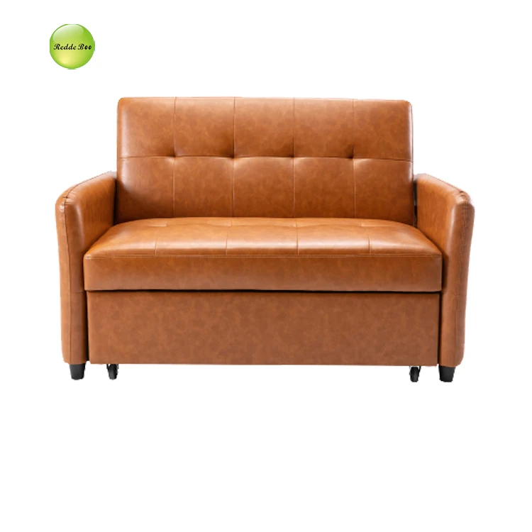 modern living room leather sofa bed for sleeping Italian sleeping multi-function folding sofa bed from Shenzhen sofa factory