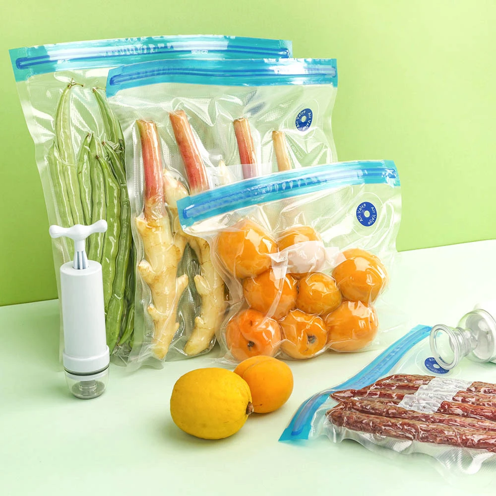 Vacuum Storage Bags Food Saver Bag with Portable Handheld Air Mini Electric Air Vacuum Pump