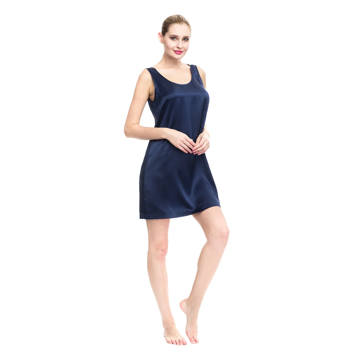 New Design Fashionable Pajamas Dress Women 100% Mulberry Silk Slip dress