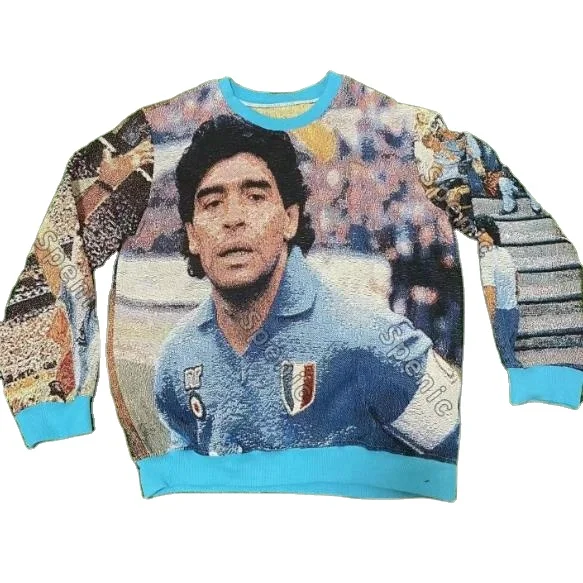 Custom Manufacture Embroidered Tapestry Hoodie Men Blanket Sweatshirts