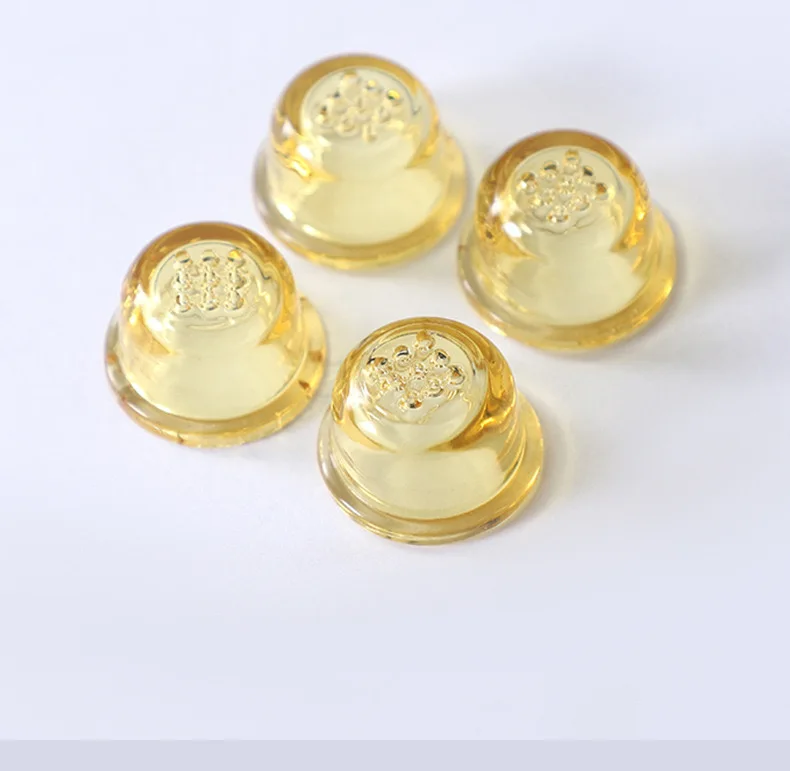 Arabic Yellow color Smoking Accessories Borosilicate Glass Glass Clear Bowl for Silicone Smoking Pipe,9 Holes gold Small Bowl