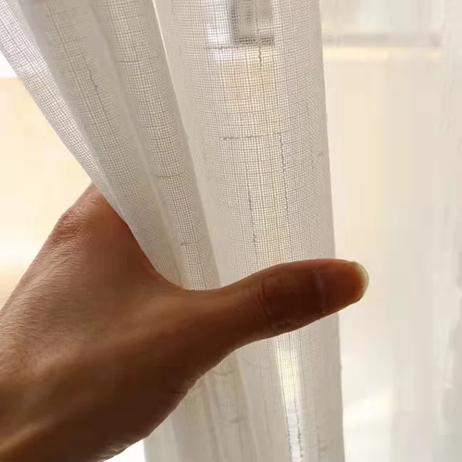 White Jacquard Window Sheer Curtain