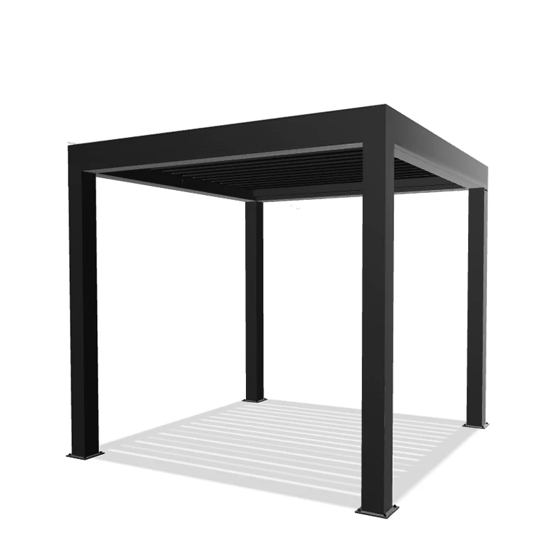 Factory aluminium zip screen fixed louver roof components kits canopy sustainable waterproof pergola