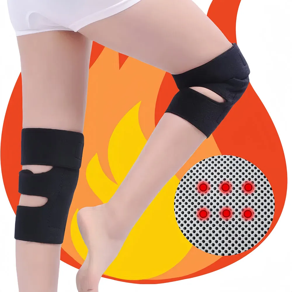High Quality Tourmaline Self-heating Knee Pads Magnetic Therapy Knee Pain Relief Warming Knee Brace Straps for Men Women