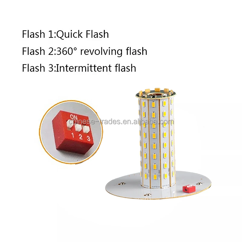 High Profile Amber LED Emergency Rotary Strobe Lamp Heavy Duty Safety Mining Equipment Dual Flashing Warning Beacon Light WL27